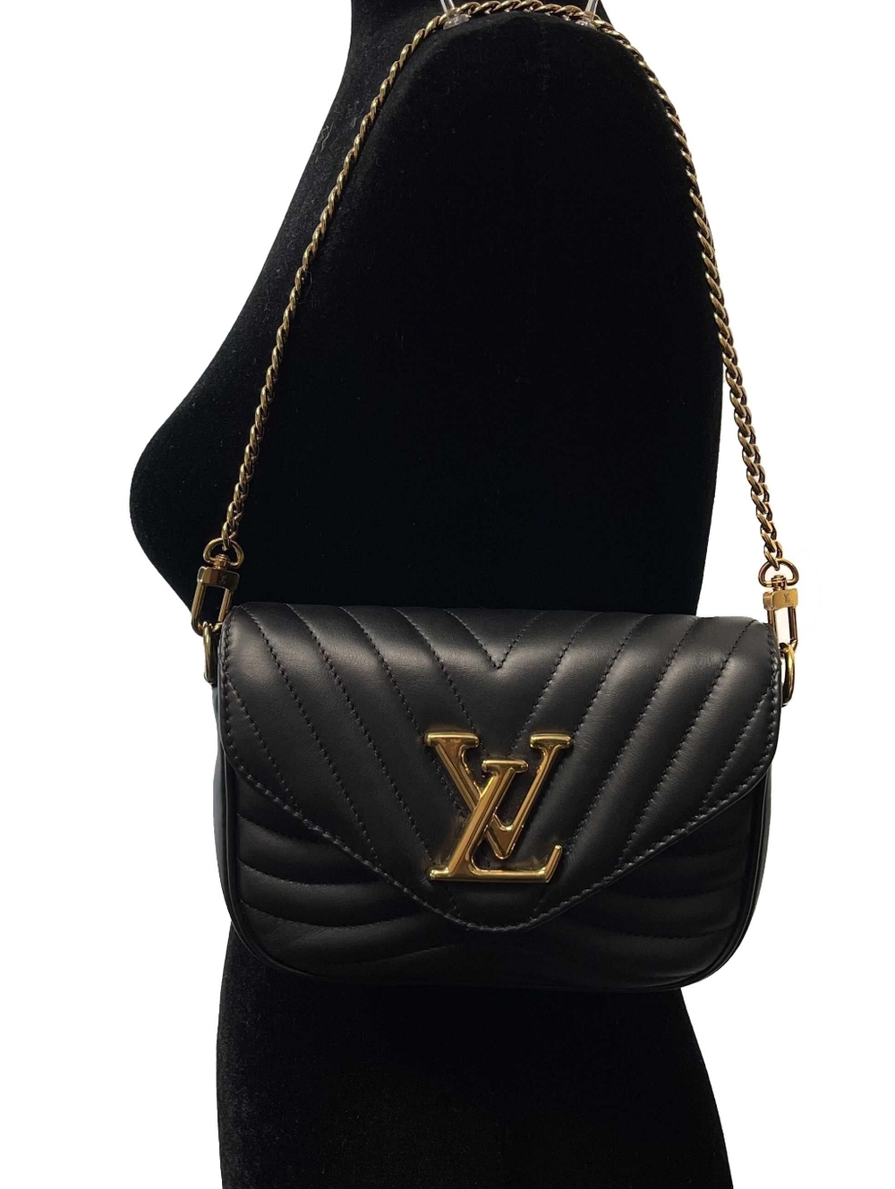 Like NEW!!! Louis Vuitton New Wave Multi Pochette Accessoires Bag In BLACK LV - Picture 11 of 16